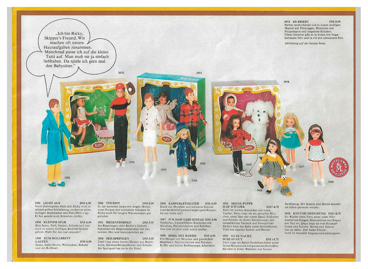 From 1967 German Wunderbare Welt der Barbie booklet