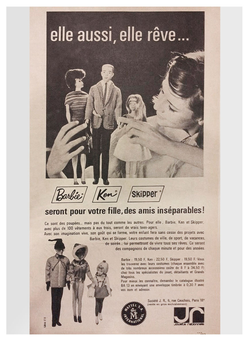 1964 French Barbie newspaper advertisement