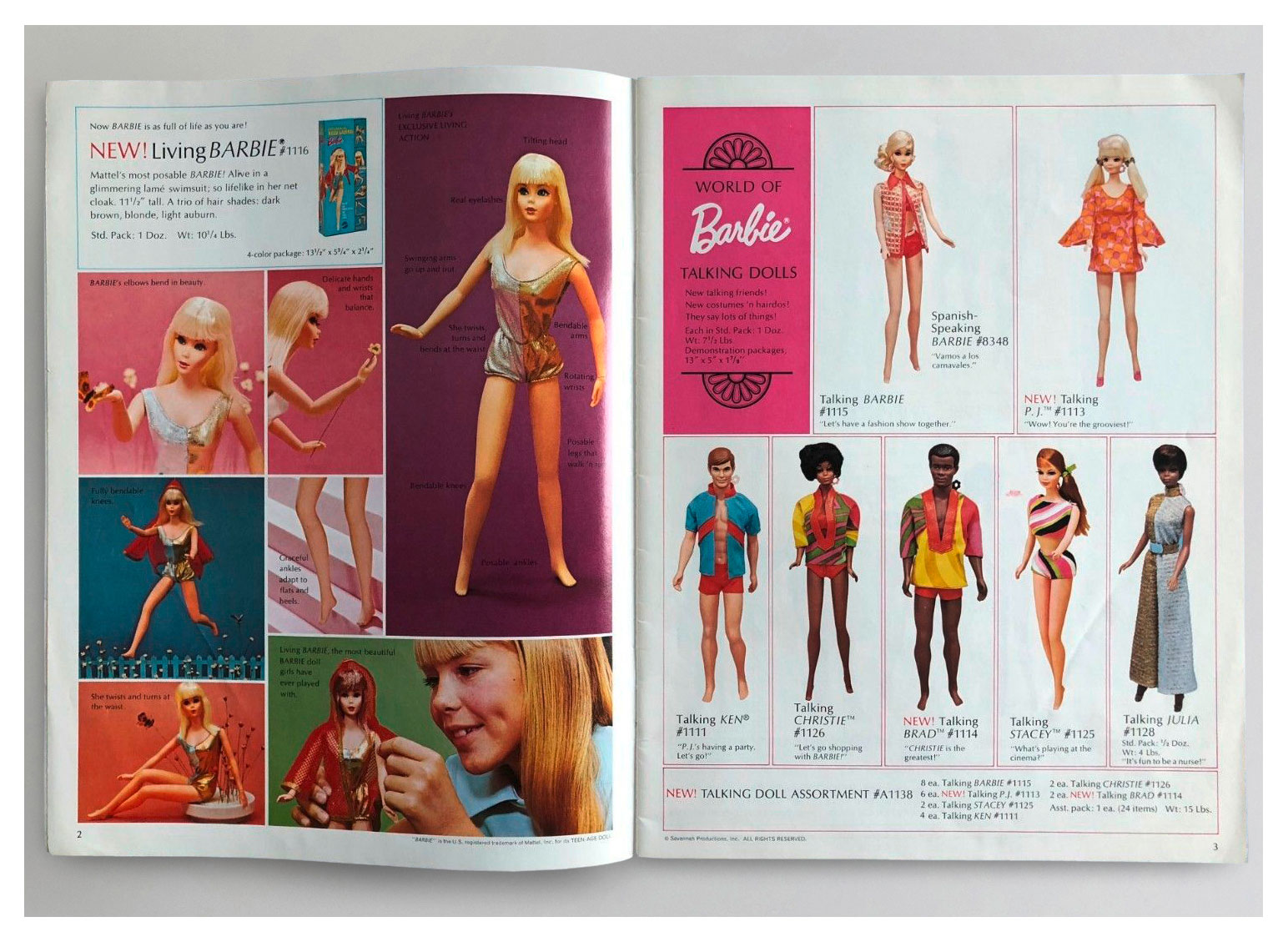 From 1970 Mattel Dolls Spring catalogue