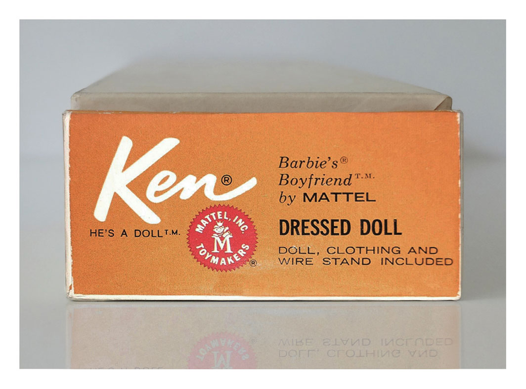 1964 Dressed Doll Ken box lid