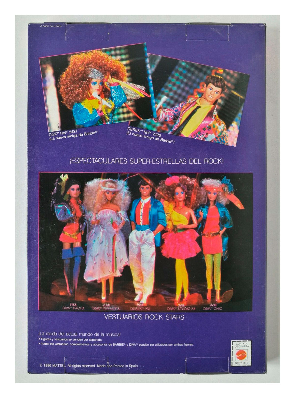 1986 #2691 Vestuario Rock Stars (Spanish version)