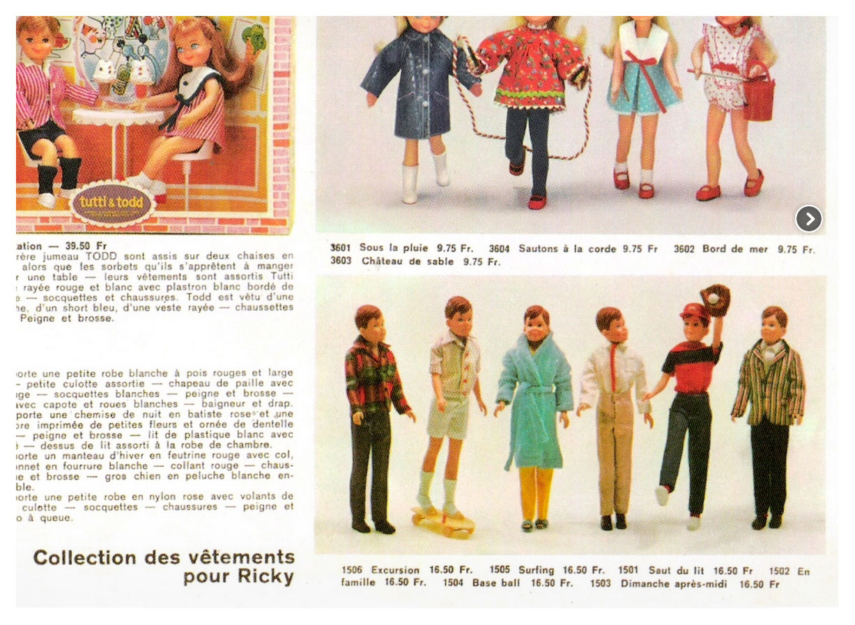 From 1966 French Mattel/Jouets rationnels booklet