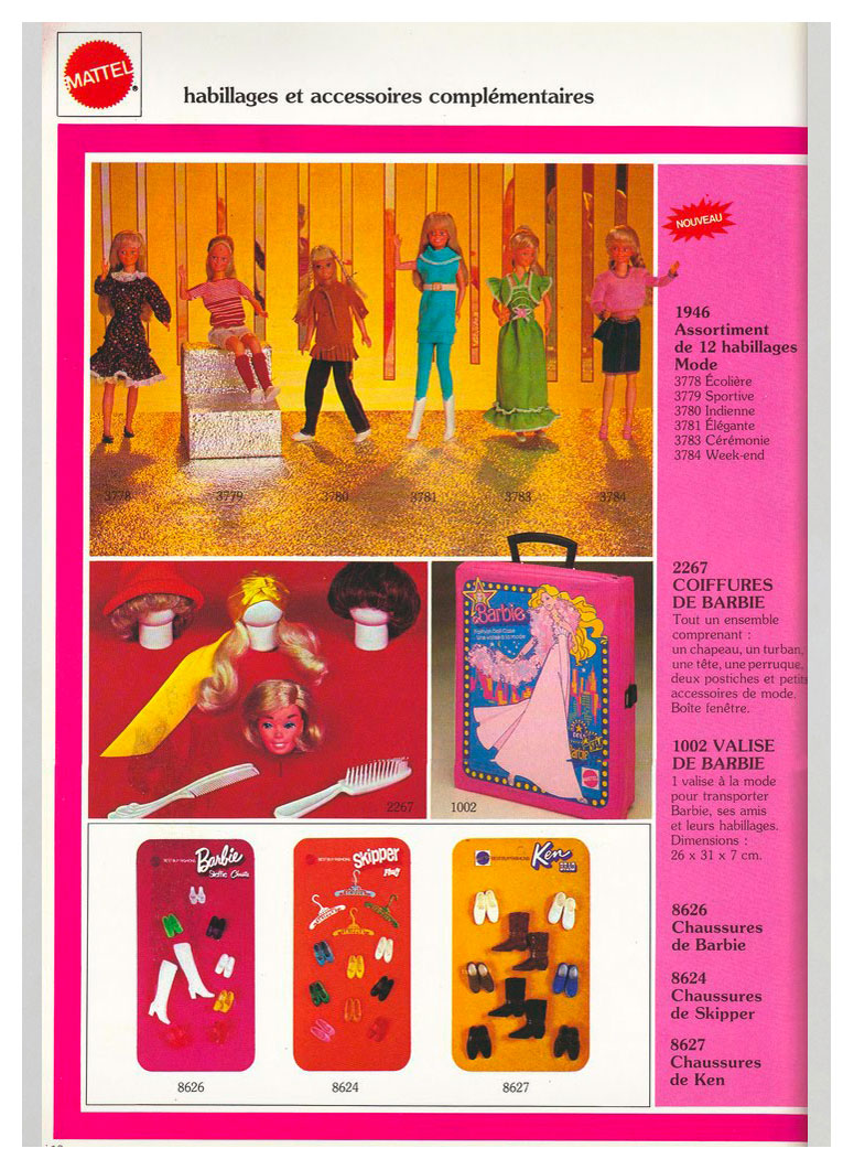 From 1982 French Mattel dealer catalogue