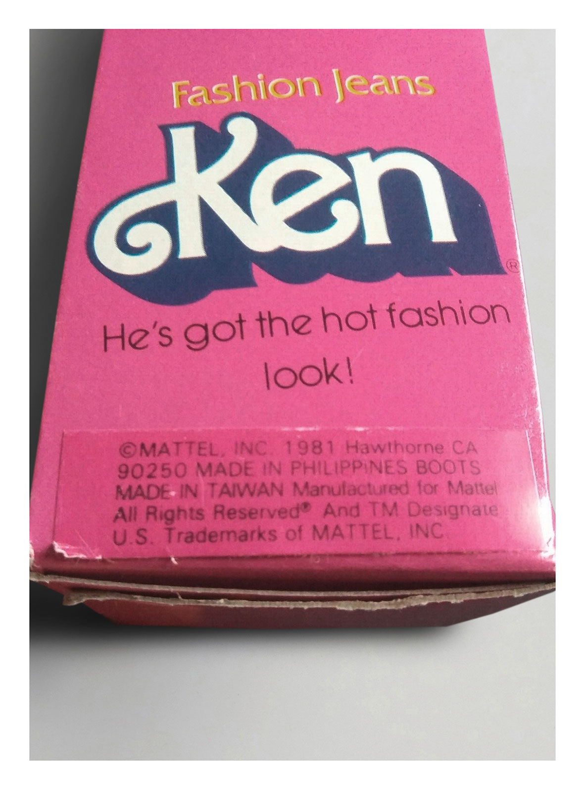 1982 #5316 Fashion Jeans Ken (Made in Philippines) original packaging