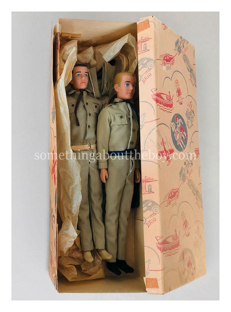 c.1964-66 Brio Dressed Doll Kens in Army & Air Force