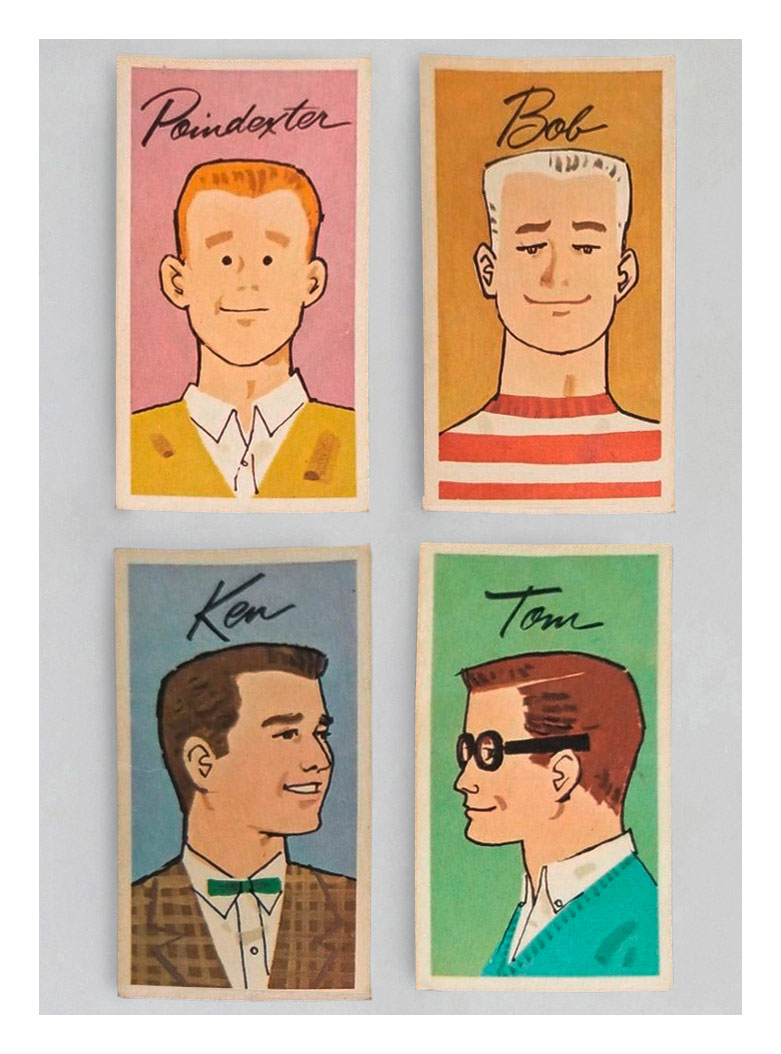1961 boyfriend playing cards from The Barbie Game