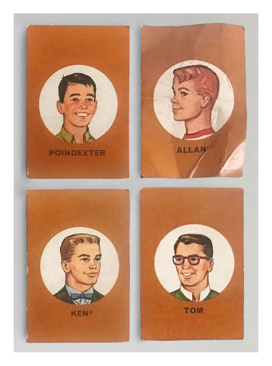 1964 boyfriend playing cards from The Barbie Game