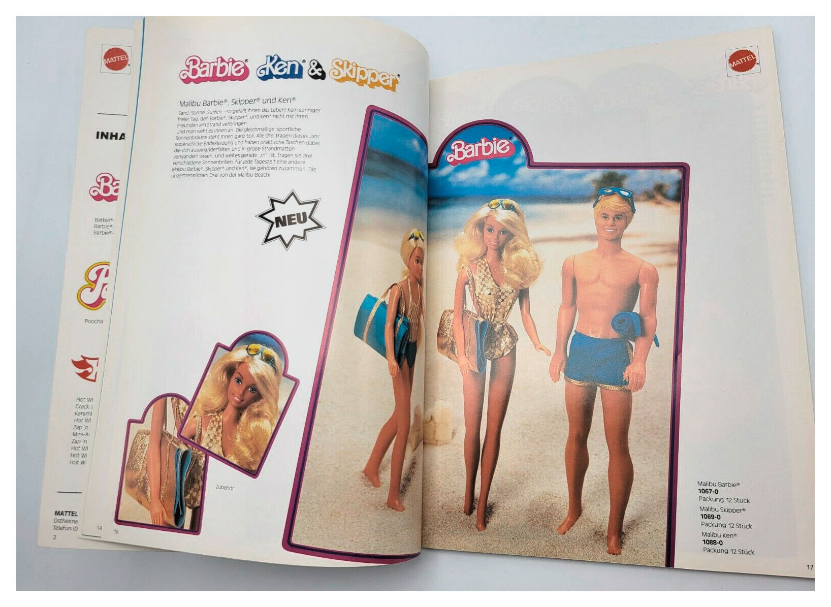 From 1984 German Mattel catalogue