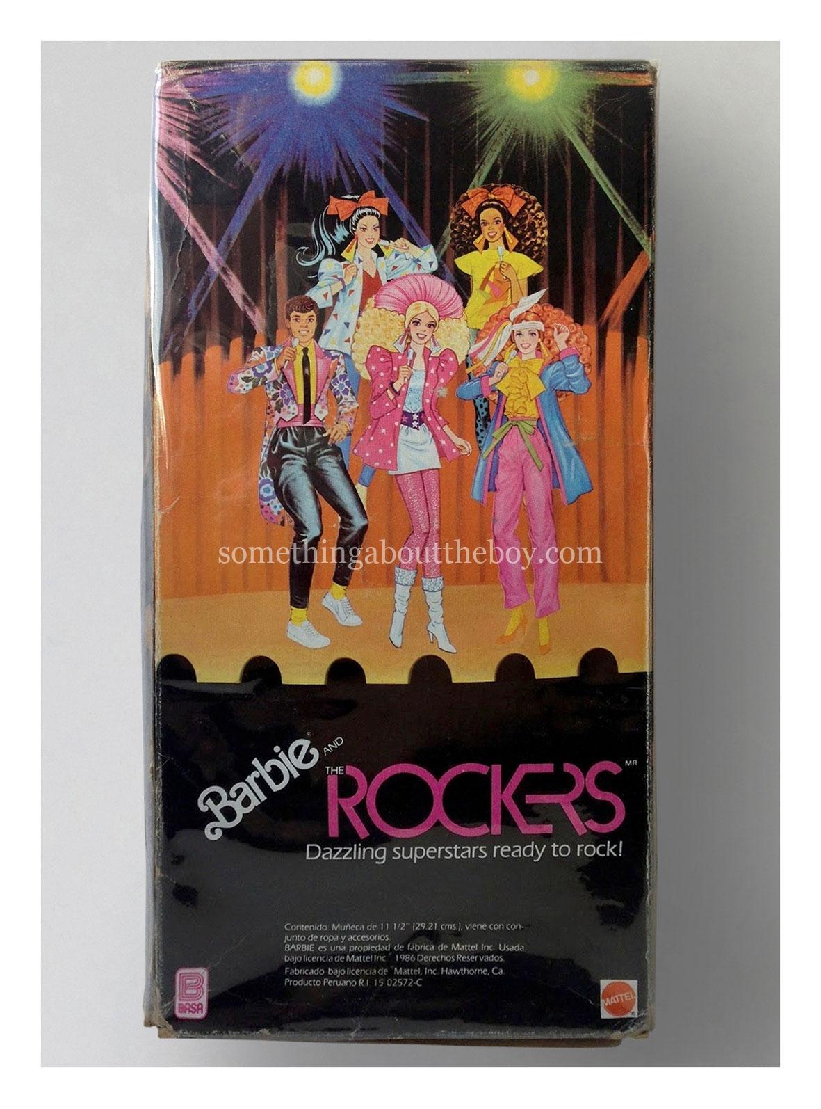 1987 Reverse of Basa Peru Rockers packaging