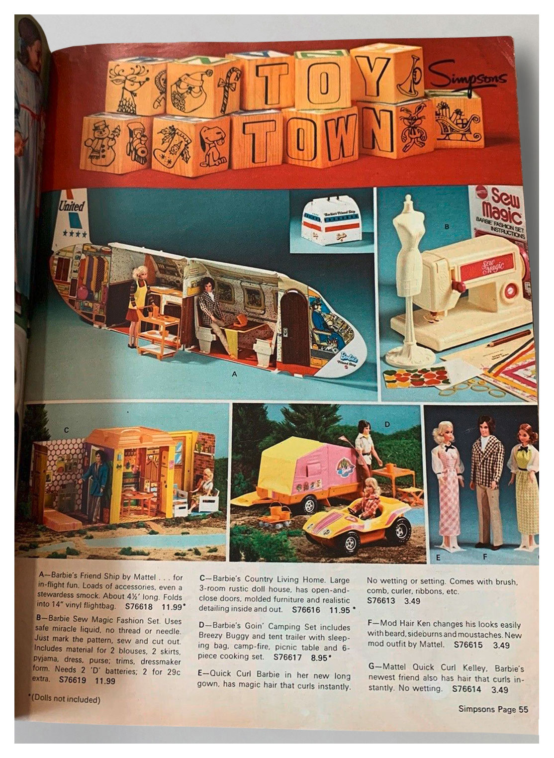 from 1973 Canadian Simpsons Christmas catalogue