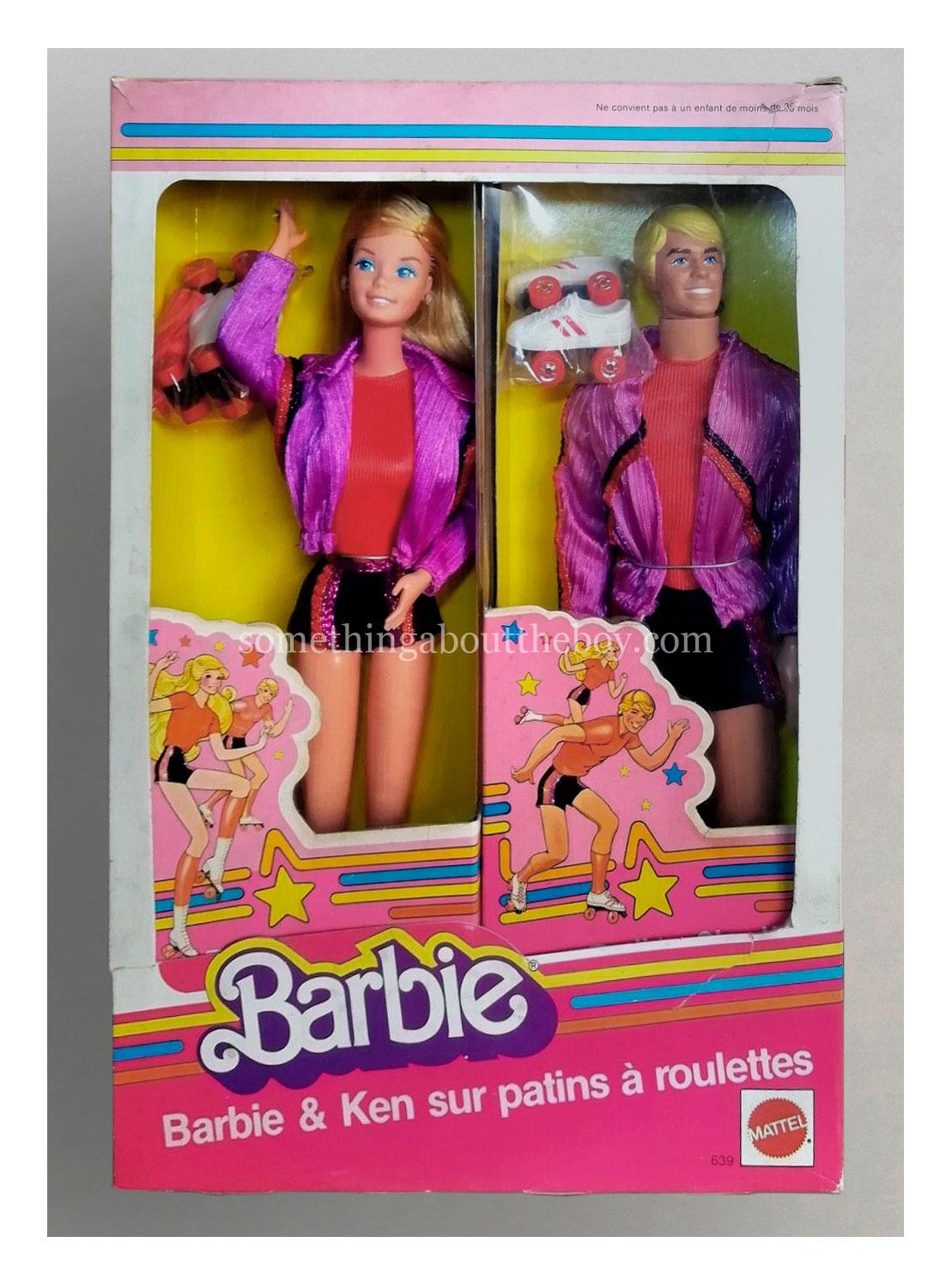1980 #639 Roller Skating Barbie & Ken in French box set packaging