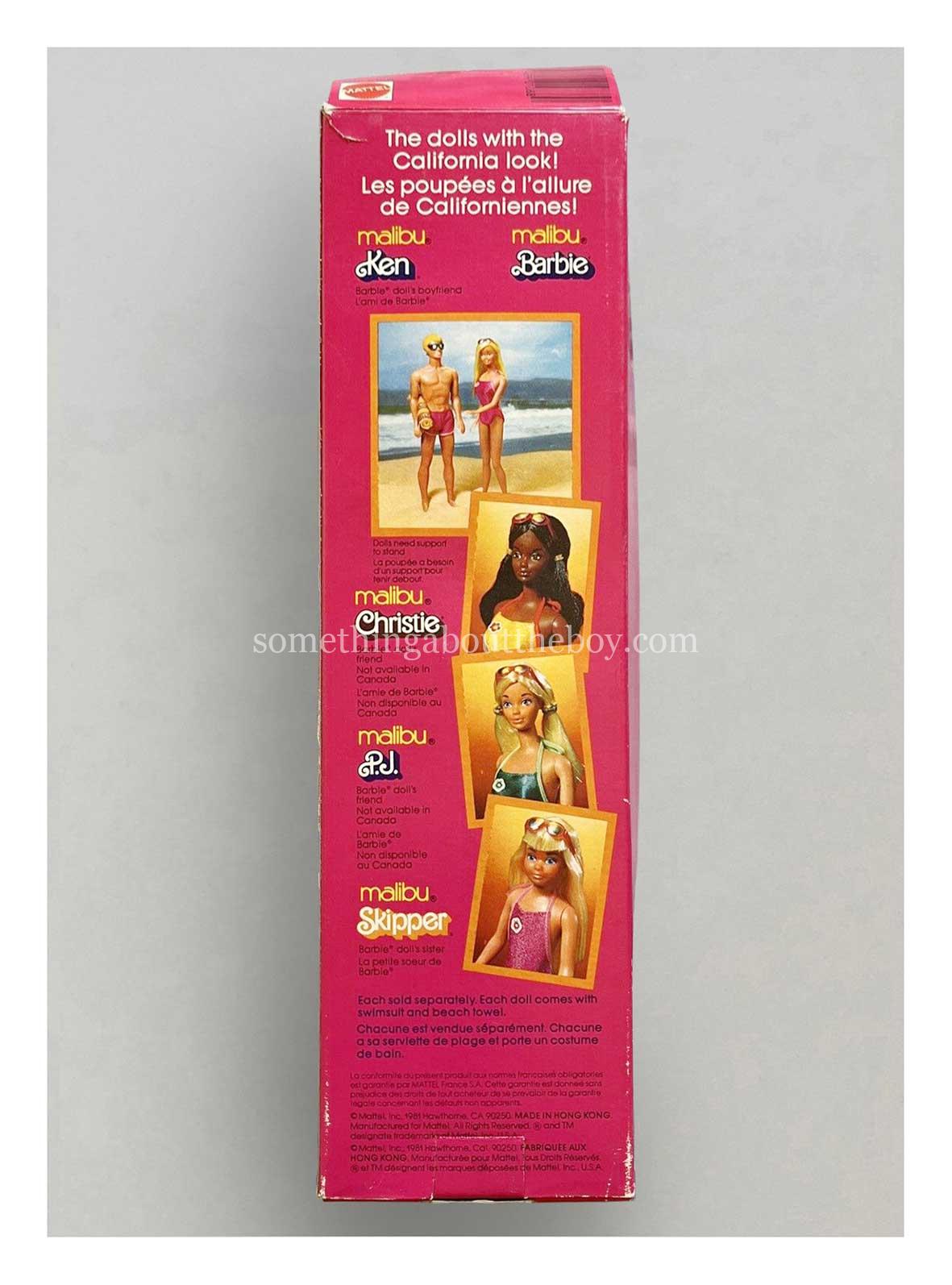 1982 #1088 Malibu Ken Canadian packaging