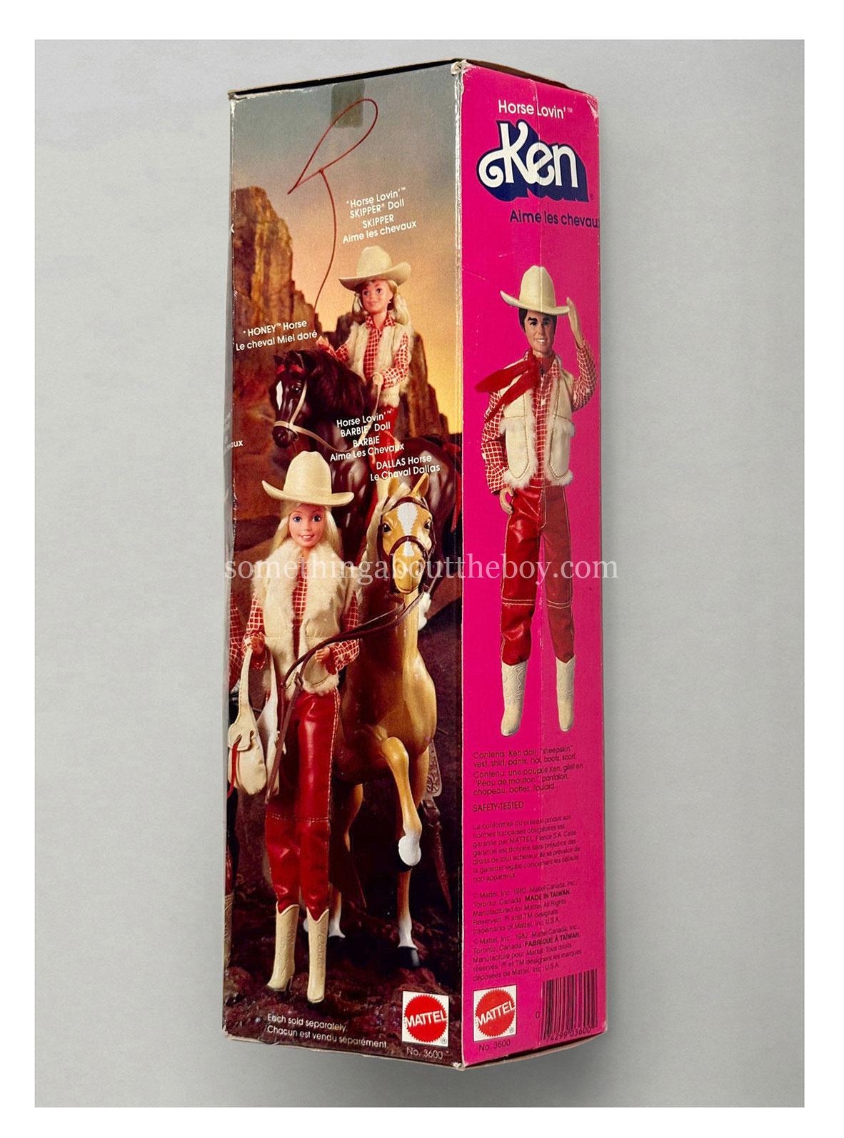 1983 #3600 Horse Lovin' Ken Canadian packaging