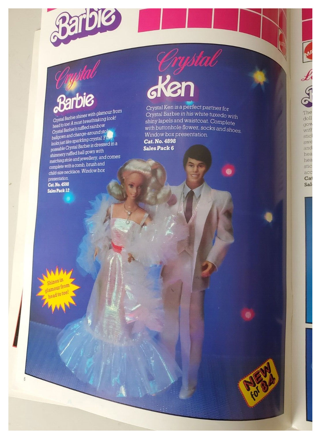 From British Mattel 1984 catalogue