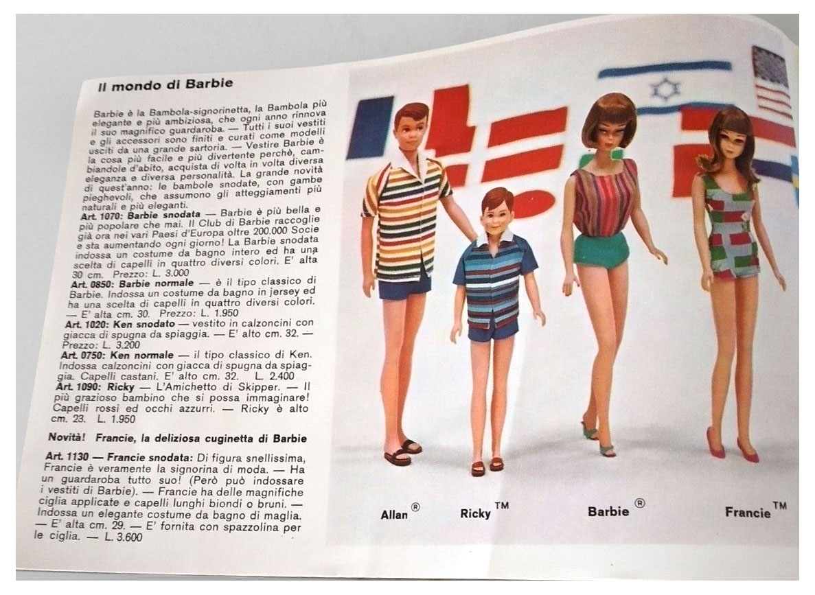 1966 Italian Mattel/Editrice Giochi booklet