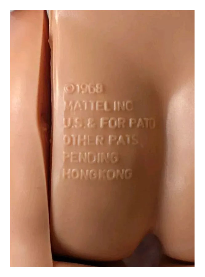 © 1968 Mattel Inc. U.S. & For. Pat'd. Other Pat's. Pending Hong Kong