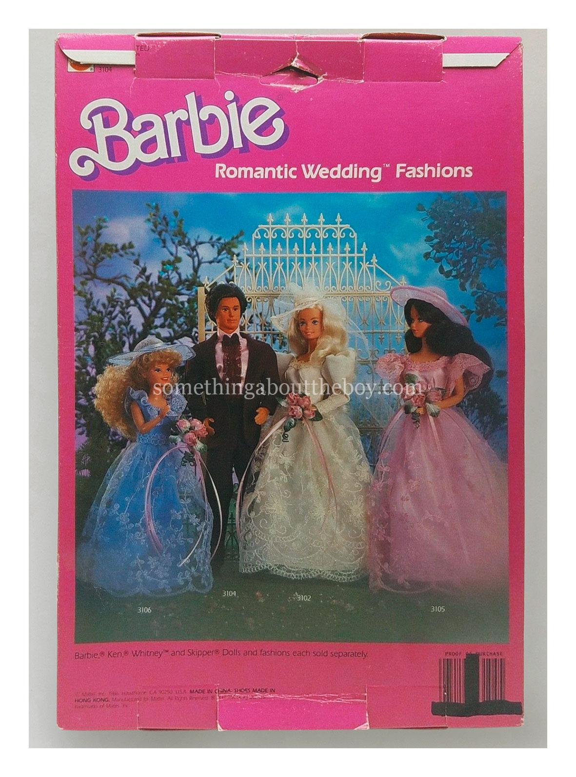 1987 Romantic Wedding #3104 original packaging