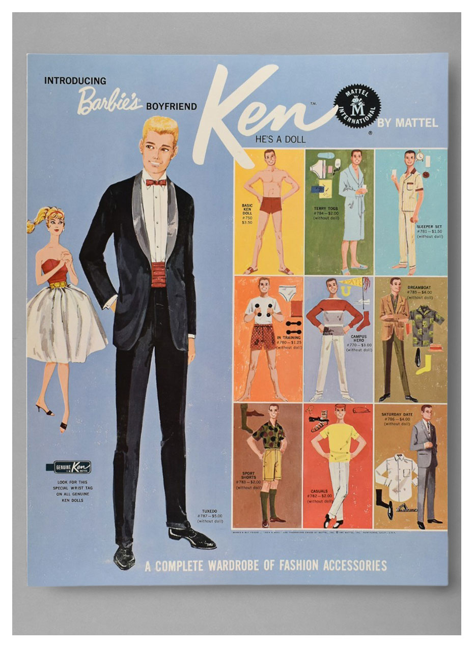 1961 Mattel Ken Easel-backed Display Card