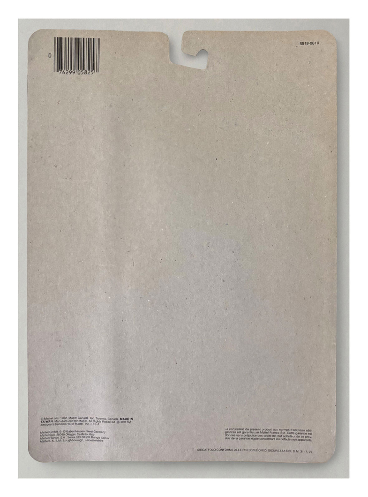 Reverse of 1983 Canadian/European Fashion Classics (Taiwan)